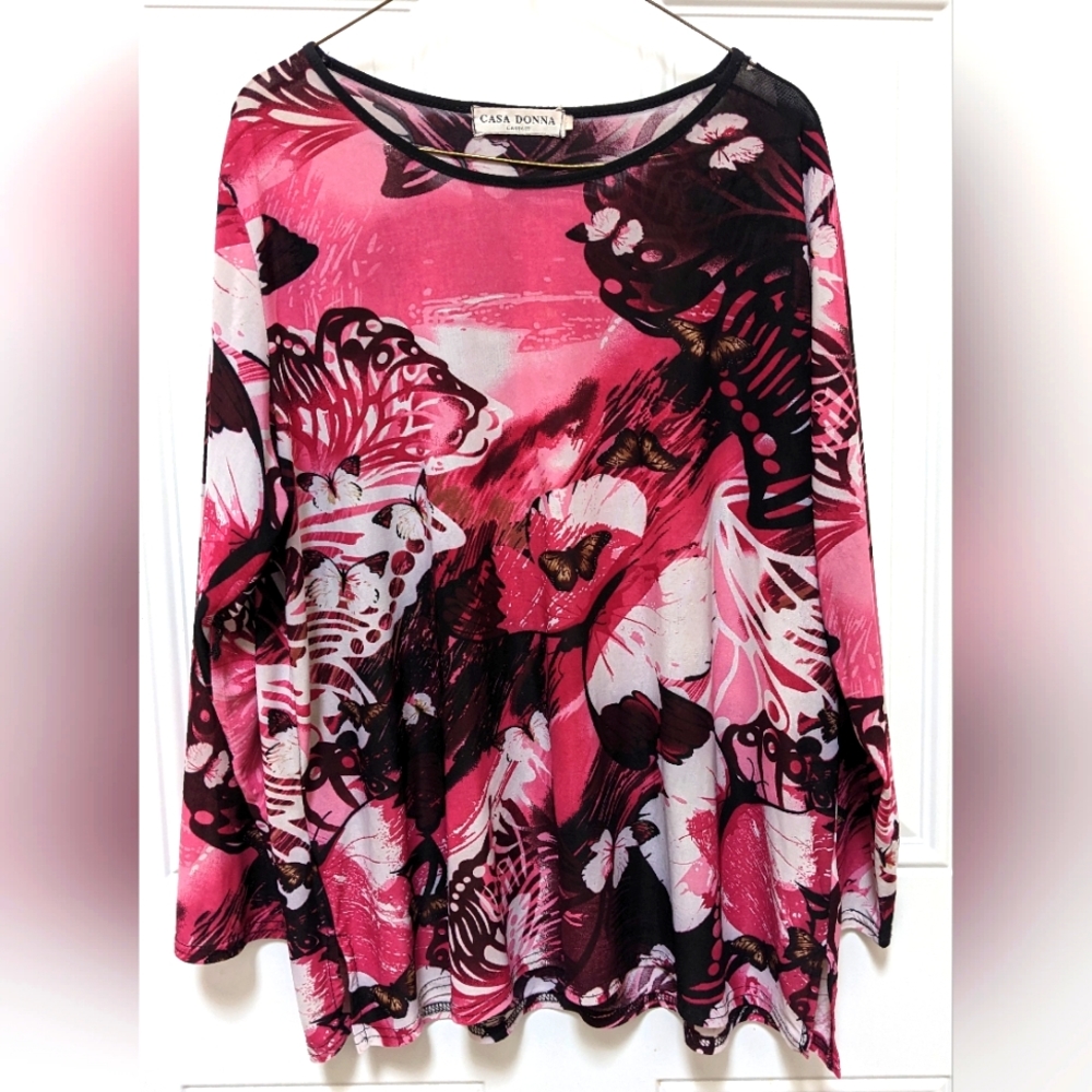 *Retro Long Sleeve Tunic by Casa Donna in XL